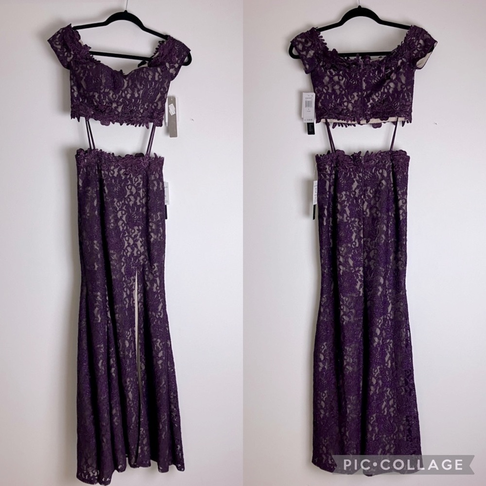 Sequin Hearts 2 Piece Lace Dress - Picture 4 of 16